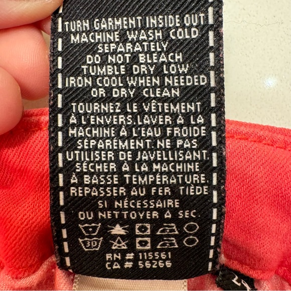 7 for all mankind Salmon Jeans Size 24 - Picture 5 of 5